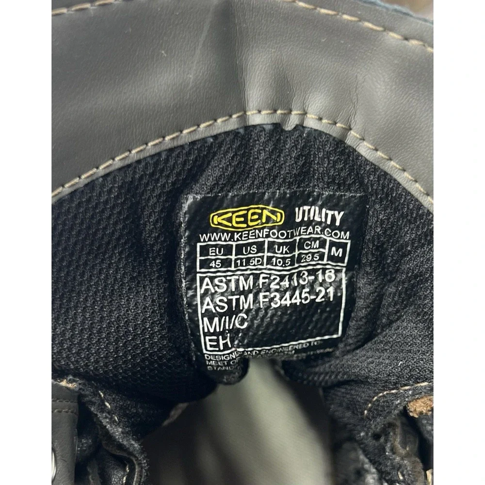 KEEN Utility Mens 11.5 Brown Leather Work Boots EH Slip Resistant 6